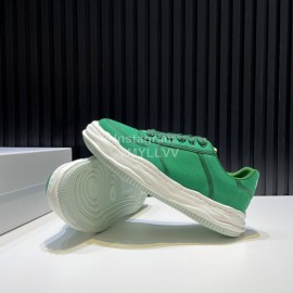 Mmy Cowhide Casual Sneakers For Men Green