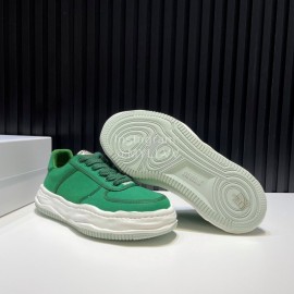 Mmy Cowhide Casual Sneakers For Men Green