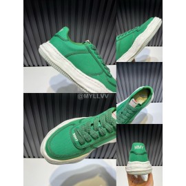 Mmy Cowhide Casual Sneakers For Men Green
