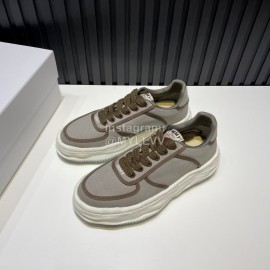 Mmy Cowhide Casual Sneakers For Men Gray