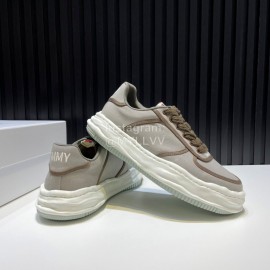 Mmy Cowhide Casual Sneakers For Men Gray