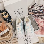 Maison Mihara Yasuhiro Fashion Shell Head Casual Shoes For Women Blue