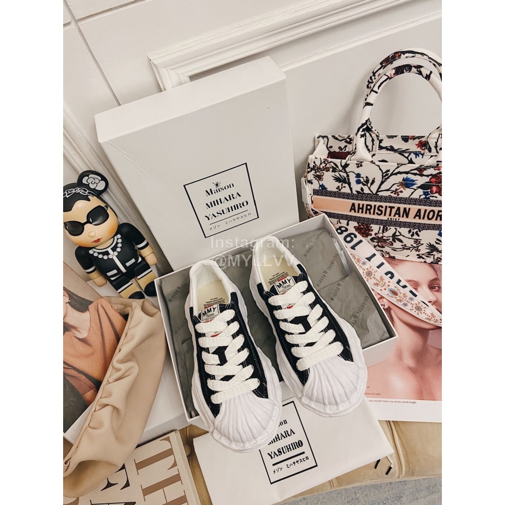 Maison Mihara Yasuhiro Fashion Shell Head Casual Shoes For Women Black