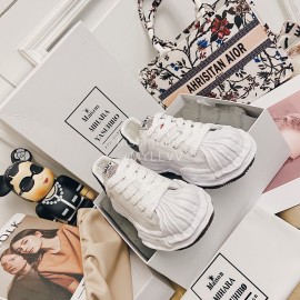 Maison Mihara Yasuhiro Fashion Calf Shell Head Casual Shoes For Women White