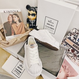 Maison Mihara Yasuhiro Fashion Calf Shell Head Casual Shoes For Women White