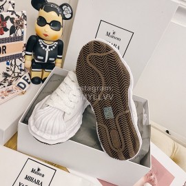 Maison Mihara Yasuhiro Fashion Calf Shell Head Casual Shoes For Women White