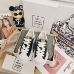 Maison Mihara Yasuhiro Fashion Calf Shell Head Casual Shoes For Women Black