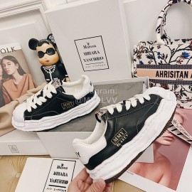 Maison Mihara Yasuhiro Fashion Calf Shell Head Casual Shoes For Women Black