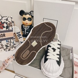 Maison Mihara Yasuhiro Fashion Calf Shell Head Casual Shoes For Women Black