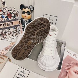 Maison Mihara Yasuhiro Fashion Shell Head High Top Casual Shoes For Women White