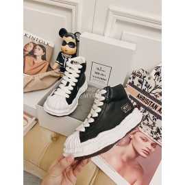 Maison Mihara Yasuhiro Fashion Shell Head High Top Casual Shoes For Women Black