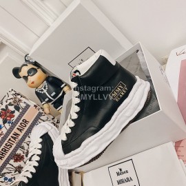 Maison Mihara Yasuhiro Fashion Shell Head High Top Casual Shoes For Women Black