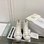 Maison Mihara Yasuhiro Fashion High Top Canvas Shoes For Women Beige