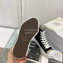 Maison Mihara Yasuhiro Fashion High Top Canvas Shoes For Women Black
