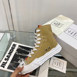 Maison Mihara Yasuhiro Fashion High Top Canvas Shoes For Women Blue