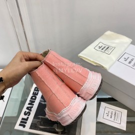 Maison Mihara Yasuhiro Fashion High Top Canvas Shoes For Women Pink