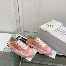 Maison Mihara Yasuhiro Fashion Casual Canvas Shoes For Women Pink