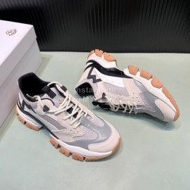 Moncler Autumn Winter Leather Mesh Sneakers For Men And Women