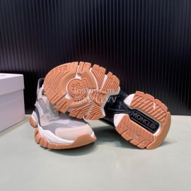 Moncler Autumn Winter Leather Mesh Sneakers For Men And Women