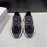 Moncler Autumn Winter Leather Mesh Sneakers For Men And Women Black