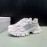 Moncler Autumn Winter Leather Mesh Sneakers For Men And Women White