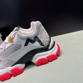 Moncler Autumn Winter Leather Mesh Sneakers For Men And Women Yellow