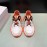 Moncler Autumn Winter Leather Mesh Sneakers For Men And Women Orange