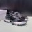 Moncler Autumn Winter Leather Mesh Sneakers Black For Men And Women