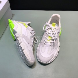 Moncler Cowhide Mesh Sneakers For Men And Women Yellow