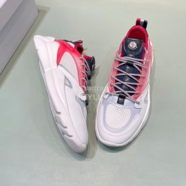 Moncler Mesh Cowhide Sneakers For Men Red