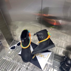 Moncler Waterproof Climbing Buckle Lock Crimson Pull Rope Wool Boots For Women Black