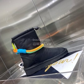 Moncler Waterproof Climbing Buckle Lock Crimson Pull Rope Wool Boots For Women Black