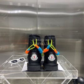 Moncler Waterproof Climbing Buckle Lock Crimson Pull Rope Wool Boots For Women Black