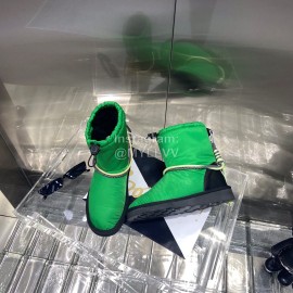 Moncler Waterproof Climbing Buckle Lock Crimson Pull Rope Wool Boots For Women Green