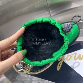 Moncler Waterproof Climbing Buckle Lock Crimson Pull Rope Wool Boots For Women Green