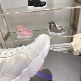 Moncler Fashion Waterproof Down Thick Bottom High Top Shoes White