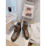 Moncler Fashion Waterproof Down Bow Boots Shoes For Women Brown