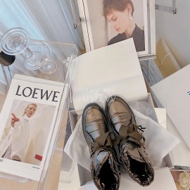 Moncler Fashion Waterproof Down Bow Boots Shoes For Women Brown