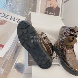 Moncler Fashion Waterproof Down Bow Boots Shoes For Women Brown