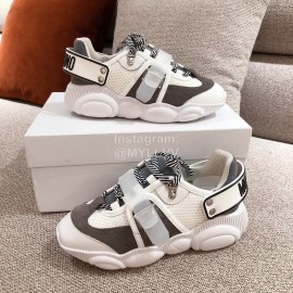 Moschino Color Matching Thick Soles Sneakers For Women White