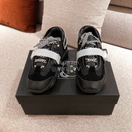 Moschino Color Matching Thick Soles Sneakers For Women Black