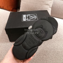 Moschino Color Matching Thick Soles Sneakers For Women Black