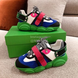 Moschino Color Matching Thick Soles Sneakers For Women Blue