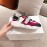 Moschino Color Matching Thick Soles Sneakers For Women Rose Red