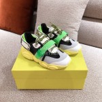 Moschino Color Matching Thick Soles Sneakers For Women Gray