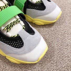 Moschino Color Matching Thick Soles Sneakers For Women Gray
