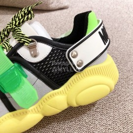 Moschino Color Matching Thick Soles Sneakers For Women Gray