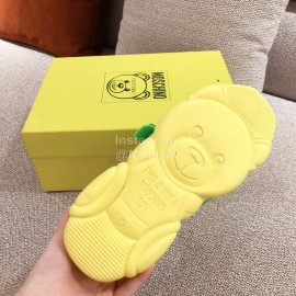 Moschino Color Matching Thick Soles Sneakers For Women Gray