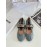 Moschino Spring Leather Ballet Shoes For Women Gray