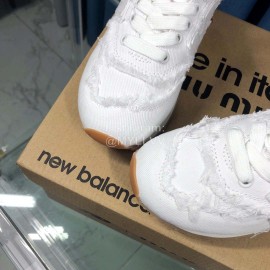New Balance Miumiu Denim Sneakers For Women White